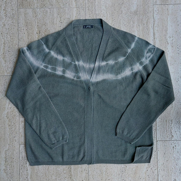 Cashmere Cardigan Elena Eco Dye - Iron Elderberry
