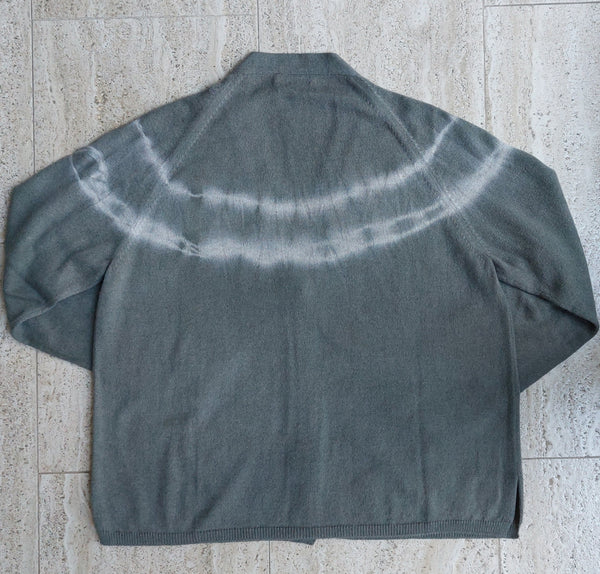 Cashmere Cardigan Elena Eco Dye - Iron Elderberry