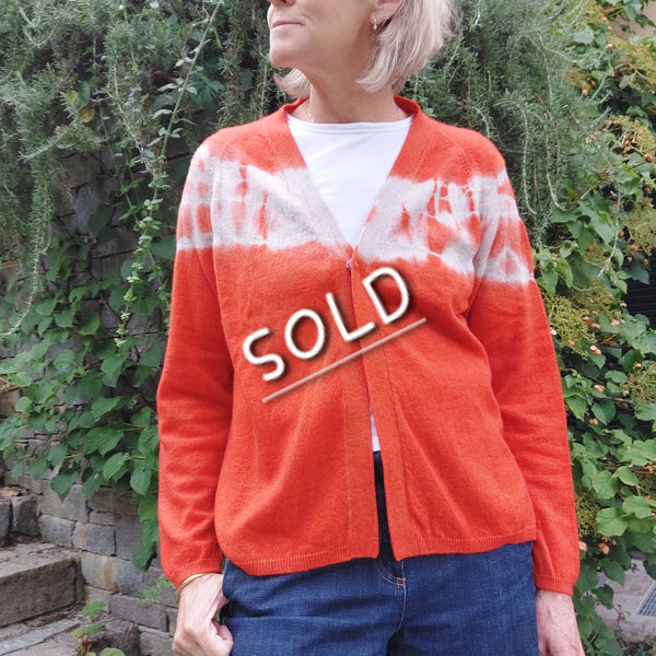 Cashmere Cardigan Elena - Tye-Dye Brights OEKO 100