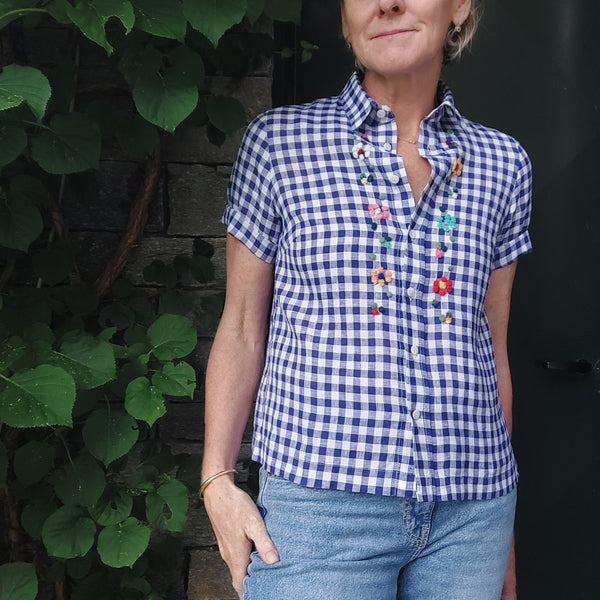 Shirt 'Bettina Flowers' Linen