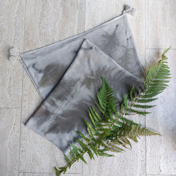 Cashmere Scarf Eco-print-'Fern'