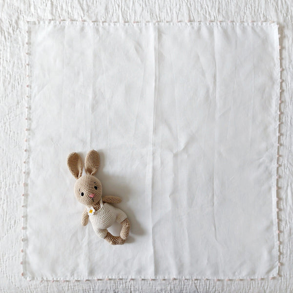 Baby Swaddle with Dots Embroidery Linen