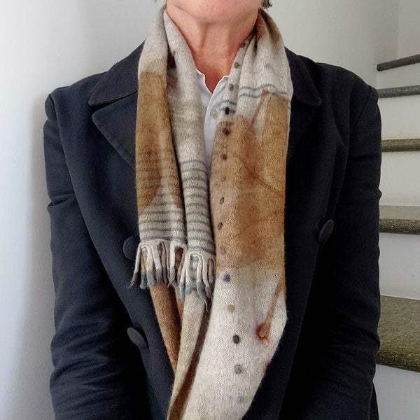 Cashmere Infinity Scarf 'Giro Eco'  Walnut