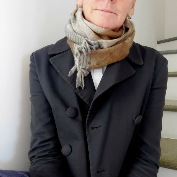 Cashmere Infinity Scarf 'Giro Eco'  Walnut