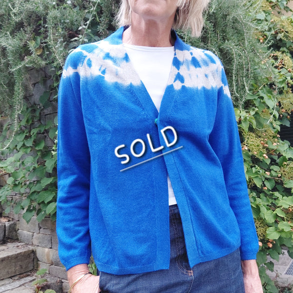 Cashmere Cardigan Elena - Tye-Dye Brights OEKO 100