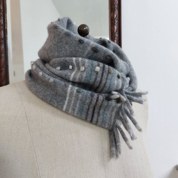 Cashmere Infinity Scarf 'Giro Rainbow Dots'