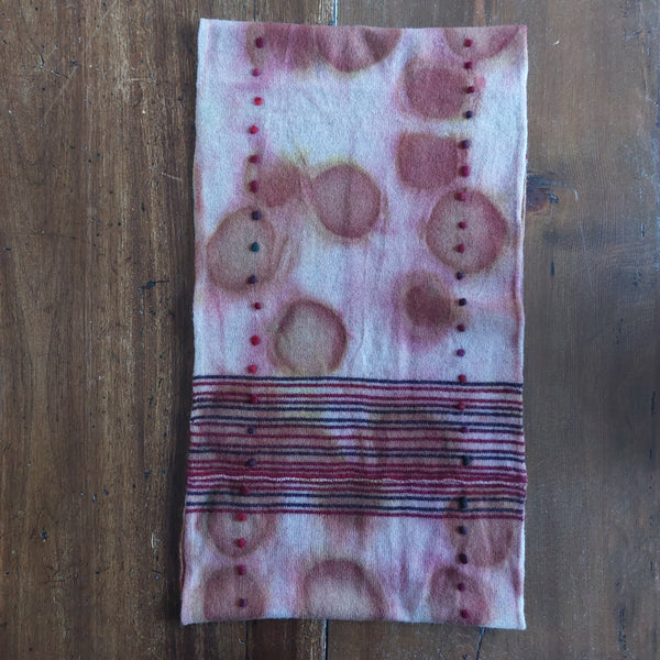 Cashmere Infinity Scarf without fringes 'Giro Eco' Beetroot