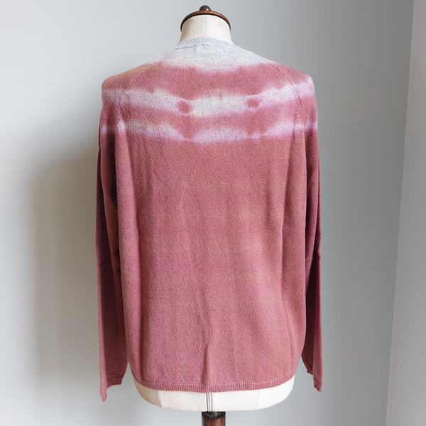 Cashmere Pullover 'Kelly' - Eco Tye-Dye -  Pokeberry