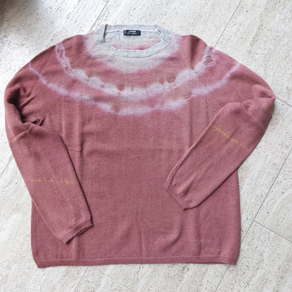 Cashmere Pullover 'Kelly' - Eco Tye-Dye -  Pokeberry