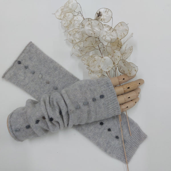 Cashmere mitts 'Polly Dots'