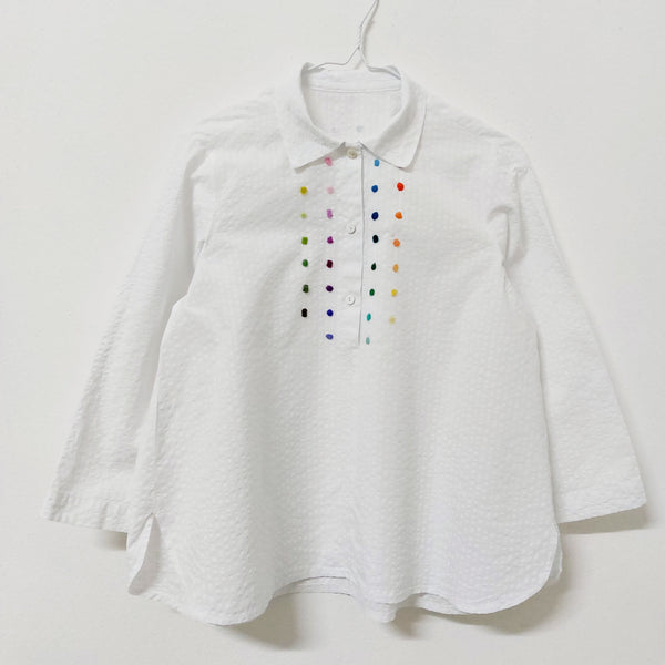Camicia da donna 'Ally 3/4 Dots' Seersucker