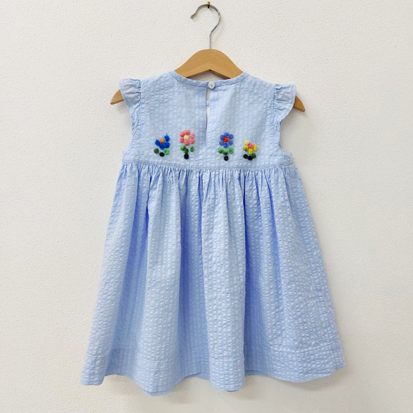 Girls Dress 'Farfallina Flowers' Seersucker