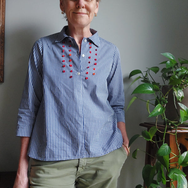 Camicia da donna 'Ally 3/4 Dots' Popeline