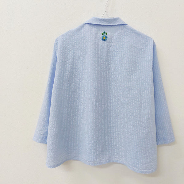 Shirt 'Ally 3/4 Flowers ' Seersucker