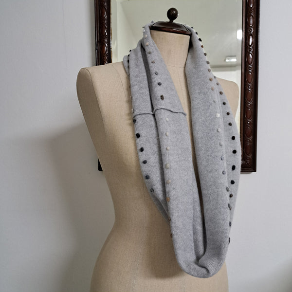 Cashmere Infinity Scarf 'Giro Dots'