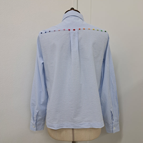 Shirt 'Bettina ML Flowers & Dots' Cotton Seersucker