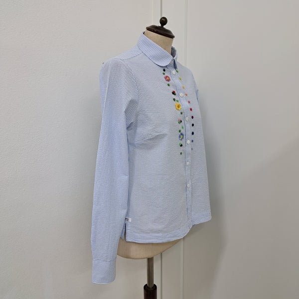 Shirt 'Bettina ML Flowers & Dots' Cotton Seersucker