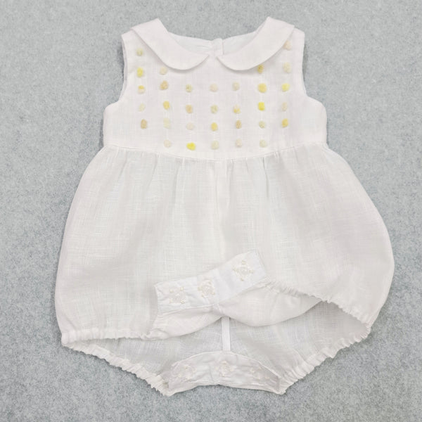 Baby Romper 'Topolino Dots' Pergamena Linen