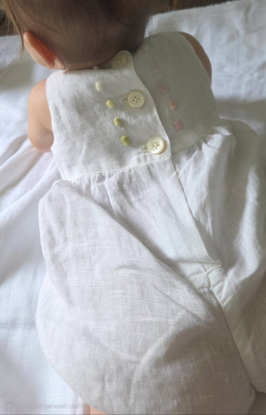 Baby Romper 'Topolino Dots' Pergamena Linen