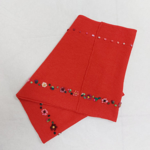 Cashmere Infinity Scarf 'Giro Flowers'