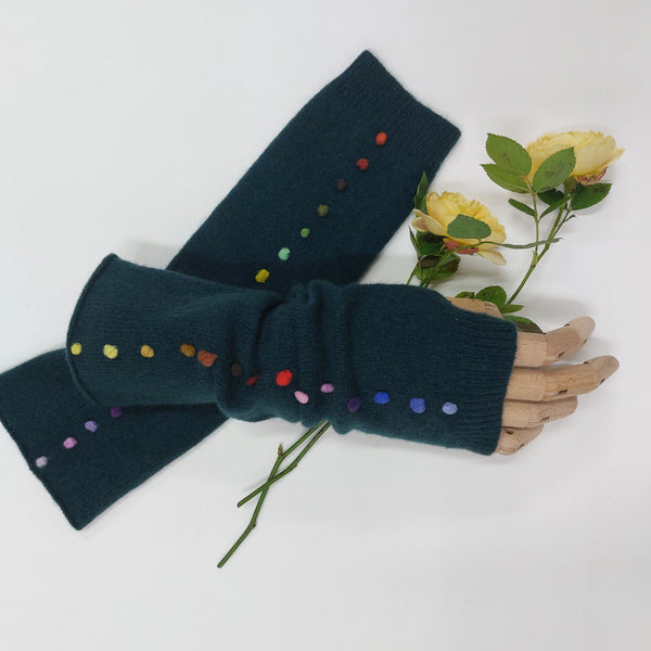 Cashmere mitts 'Polly Dots'