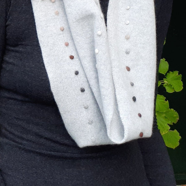Cashmere Infinity Scarf 'Giro Dots'