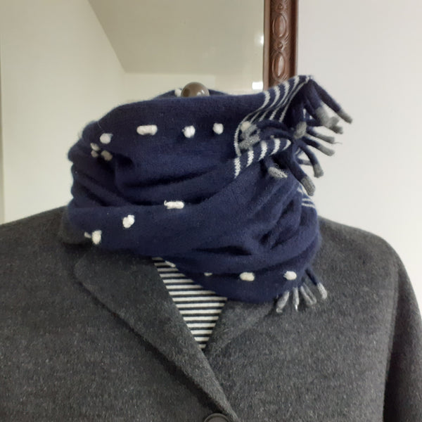 Cashmere Infinity Scarf 'Giro Graphic '