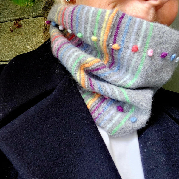 Cashmere Neck warmer 'Lola Rainbow'