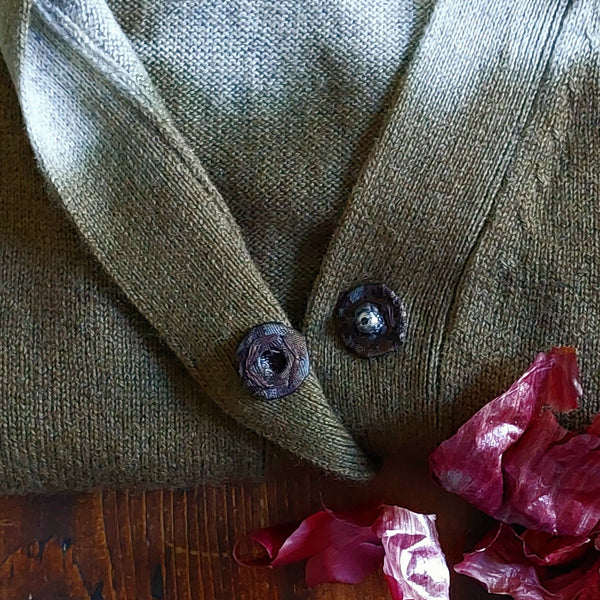 Cashmere Cardigan Elena Eco Dye - Red Onionskin