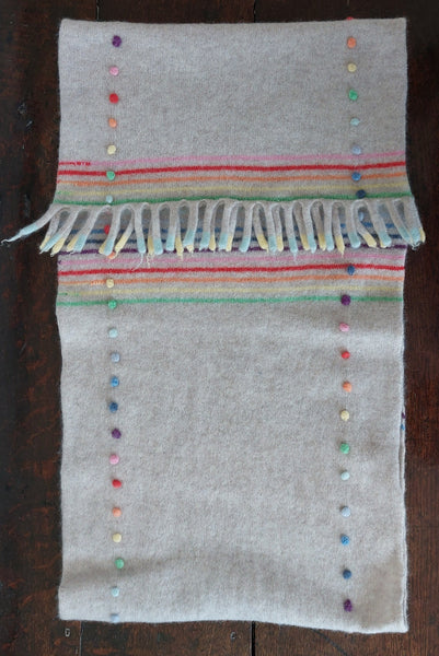 Cashmere Infinity Scarf 'Giro Rainbow Dots'