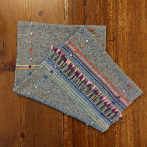 Cashmere Infinity Scarf 'Giro Rainbow Dots'