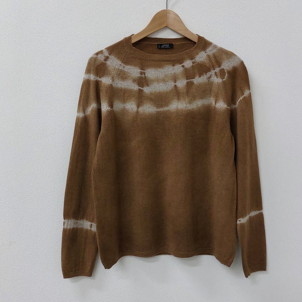 Cashmere Pullover 'Kelly' - Eco Tye-Dye - Walnut