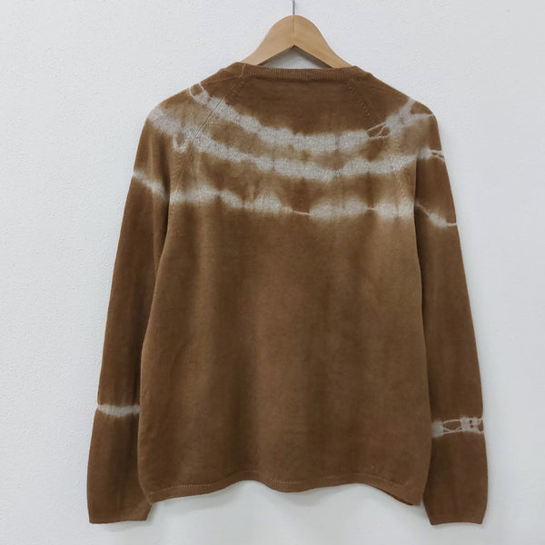 Cashmere Pullover 'Kelly' - Eco Tye-Dye - Walnut