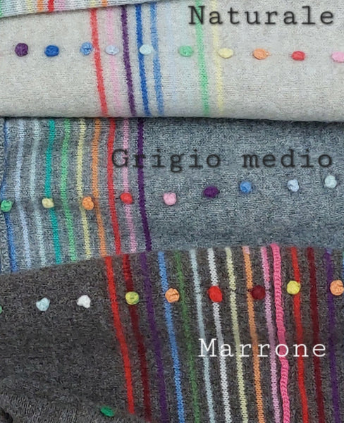 Cashmere Infinity Scarf 'Giro Flowers Rainbow'