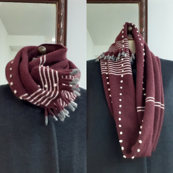 Cashmere Infinity Scarf 'Giro Graphic '