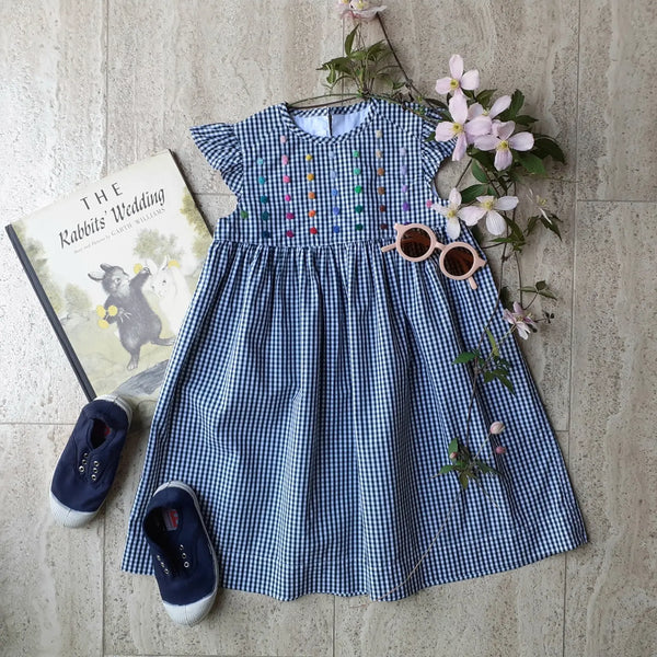 Girls dress 'Farfallina Dots' Cotton Poplin