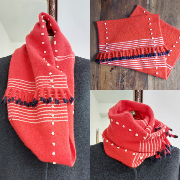 Cashmere Infinity Scarf 'Giro Graphic '