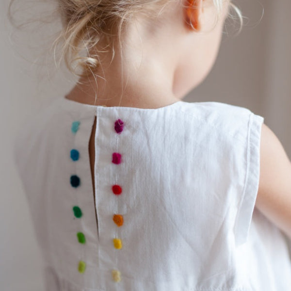 Girls dress 'Pallina Dots' Cotton Batista