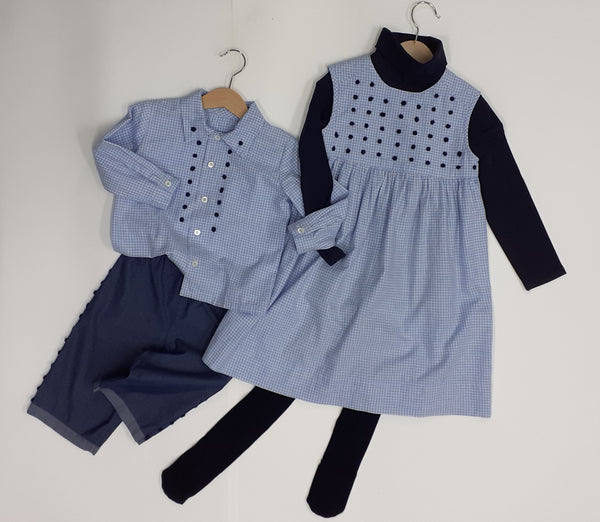 Sample Sale - Girls Dress 'Pallina' Cotton Flannel