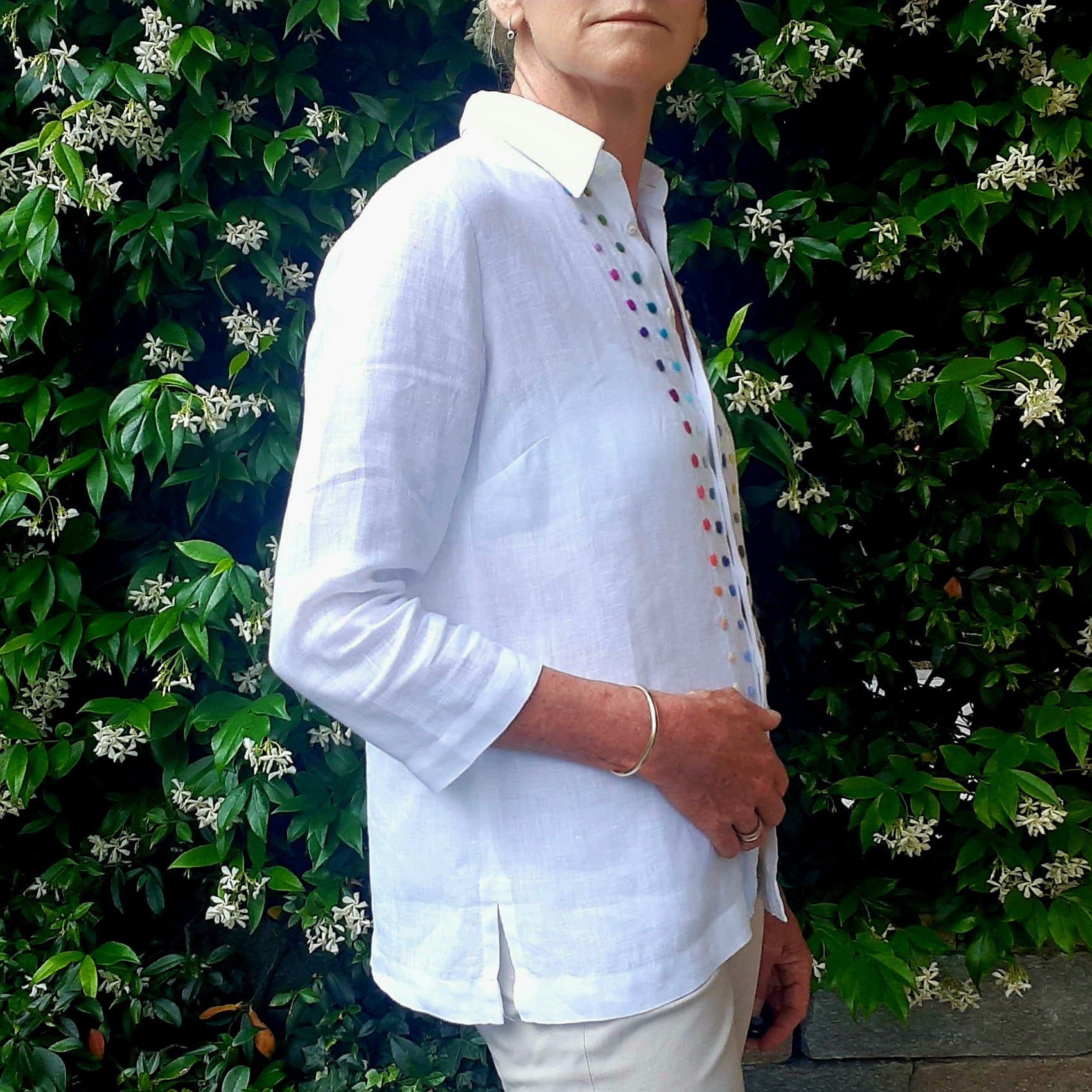 Shirt 'Betty 3/4 Dots' Linen