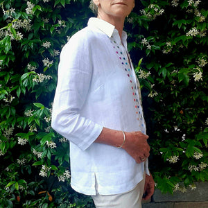Shirt 'Betty 3/4 Dots' Linen