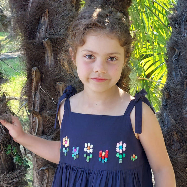 Saldo capi campioni - Prendisole per bambina 'Fiocco Flowers' Batista