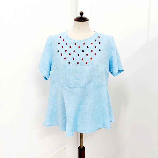 Top 'Viola Dots' Linen