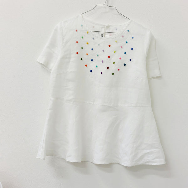 Top 'Viola Dots' Linen