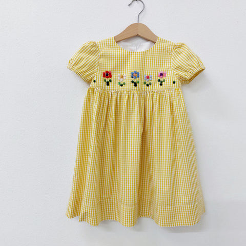 Girls dress 'Palloncino MC Flowers' Cotton Poplin