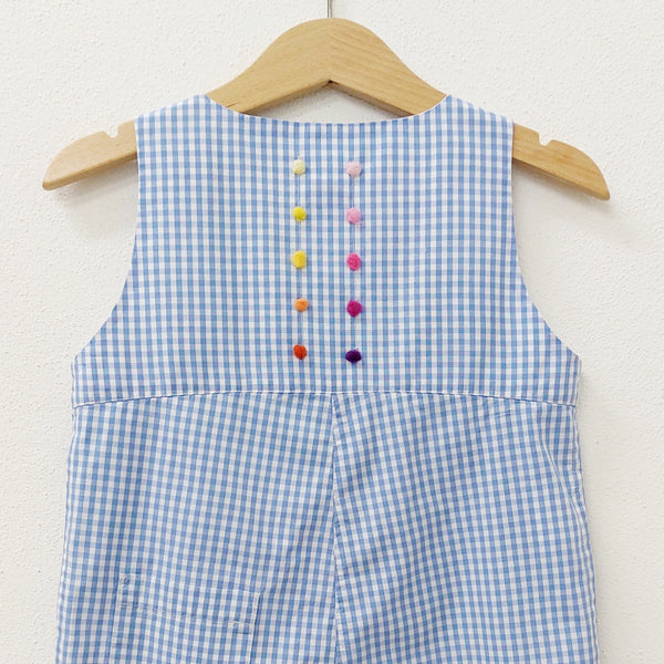 Childs short dungarees 'Saltino Dots' Cotton Poplin