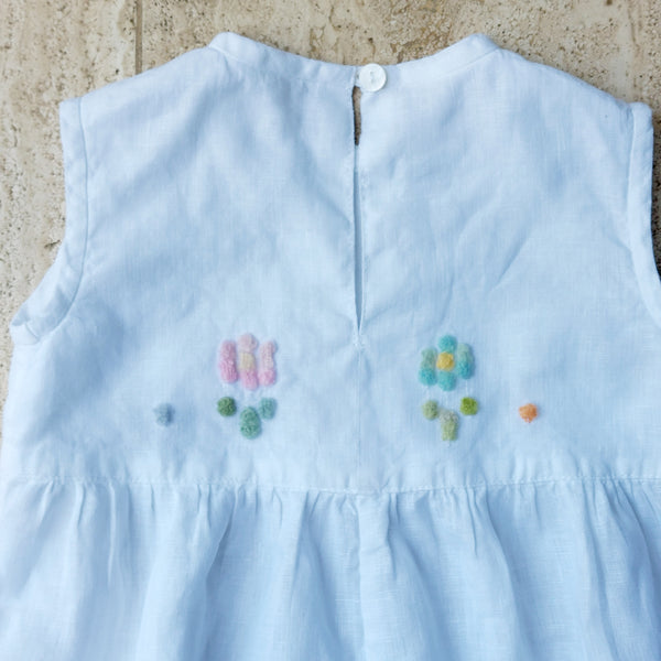 Baby Romper 'Topolino Flowers' Linen