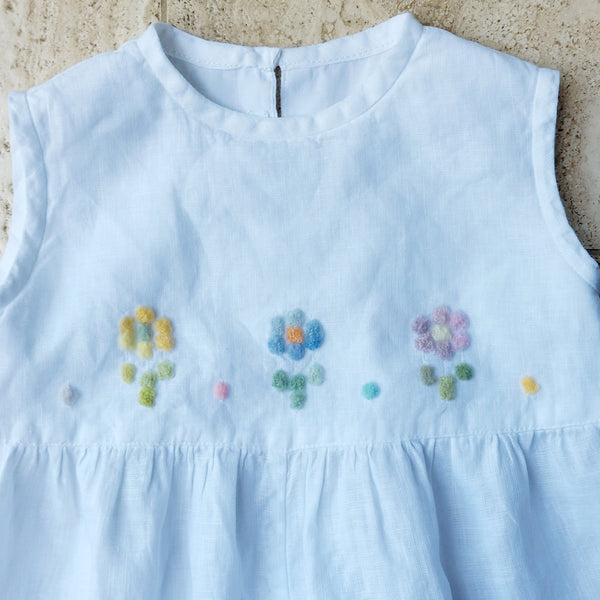 Baby Romper 'Topolino Flowers' Linen