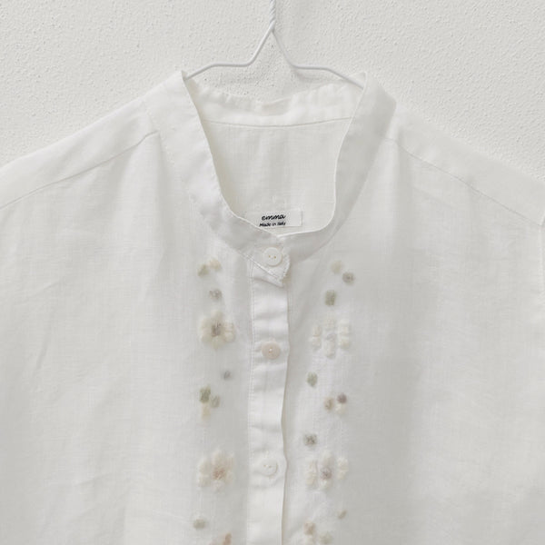 Womens Shirt 'Nadia Flowers' 100%  Pergamena Linen