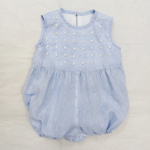 Baby Romper 'Topolino Dots' Linen